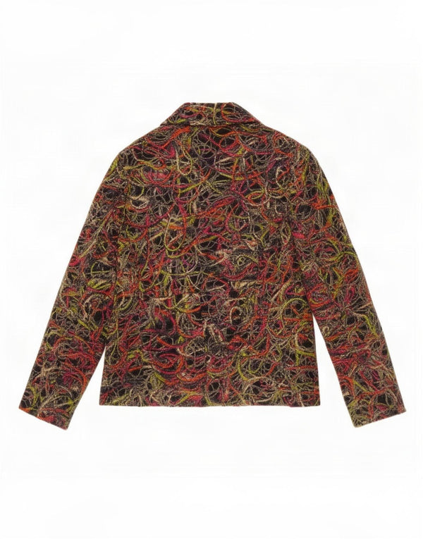 Gai Mattiolo Damen-Blazer mit abstraktem Muster, Gr. 14, mittel, mehrfarbig