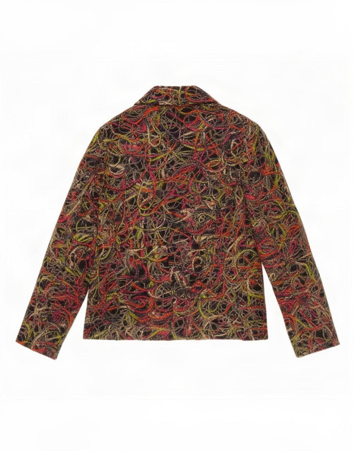 Gai Mattiolo Damen-Blazer mit abstraktem Muster, Gr. 14, mittel, mehrfarbig