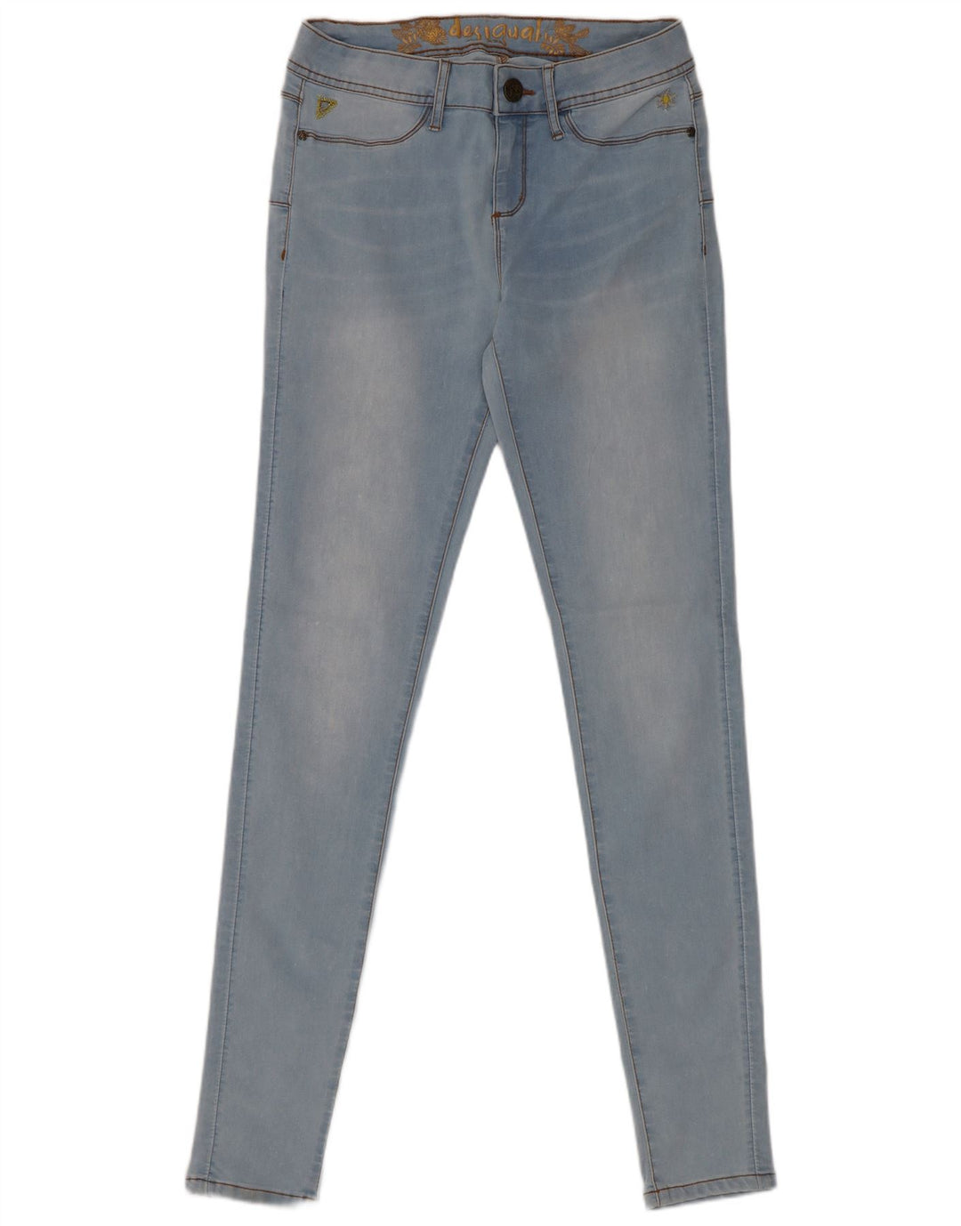 Desigual Damen Skinny Jeans W27 L31 Blau