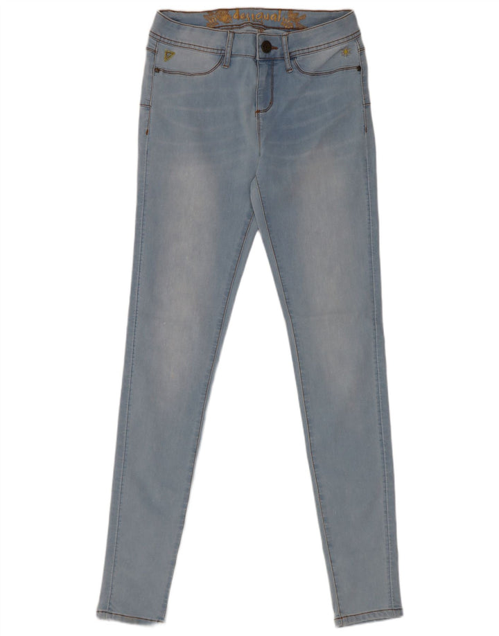 Desigual Damen Skinny Jeans W27 L31 Blau