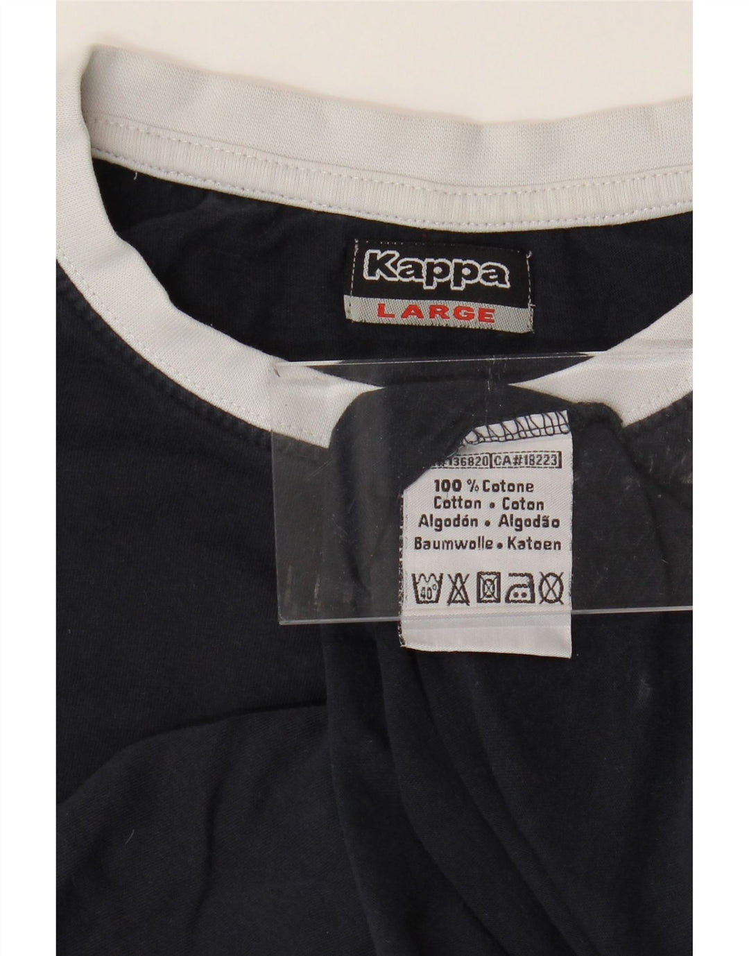 KAPPA Herren T-Shirt Top Large Marineblau Baumwolle