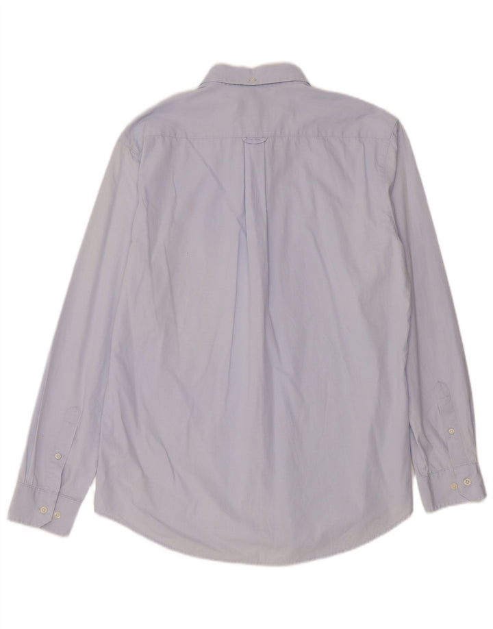 Farah Herren-Hemd mit lässiger Passform, XL, blau kariert, Baumwolle