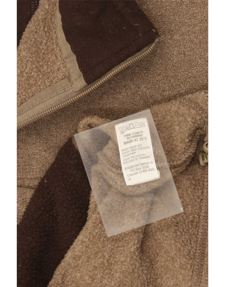 Marks & Spencer Herren Fleecejacke UK 40 Large Braun Polyester