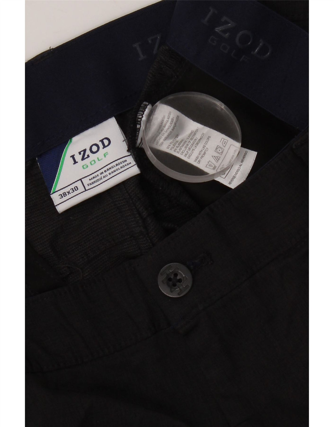 Izod Herren-Freizeithose, gerade, W38, L26, Schwarz, Polyester