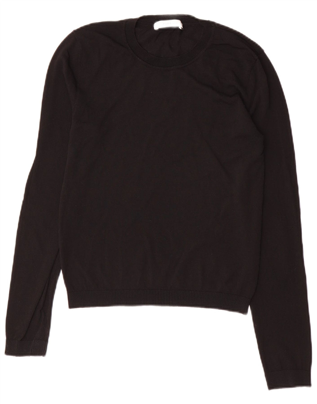 Zara Damen-Pullover mit Rundhalsausschnitt, Gr. 10, Größe S, Schwarz