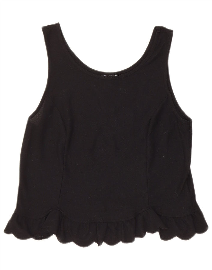 Topshop Damen-Trägershirt UK 8 Small Schwarz Polyester