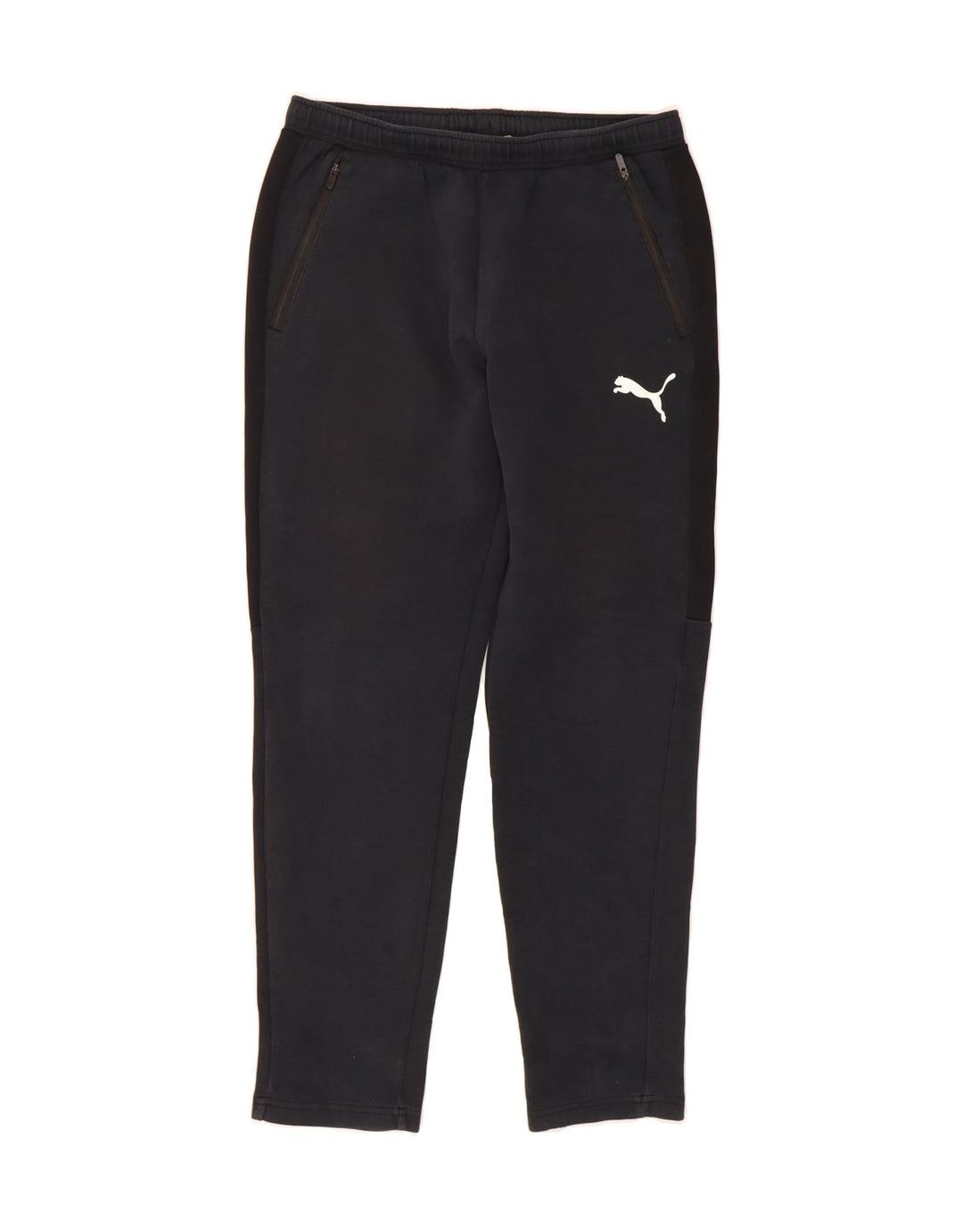 PUMA Mens Tracksuit Trousers Medium  Navy Blue Colourblock Vintage Puma and Second-Hand Puma from Messina Hembry 