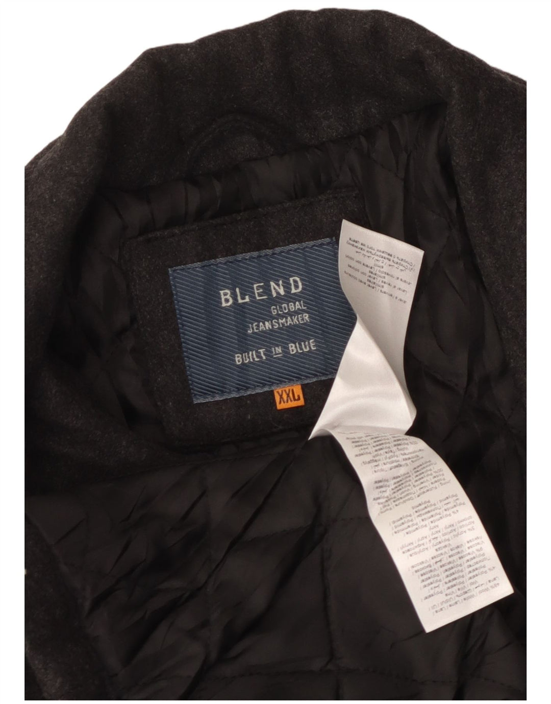 Blend Herren-Militärmantel UK 44 2XL Graue Wolle