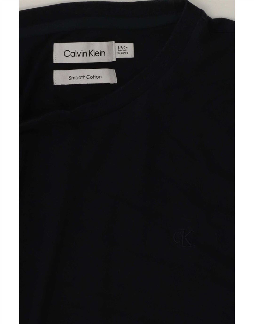 Calvin Klein Herren T-Shirt Top Small Marineblau Baumwolle