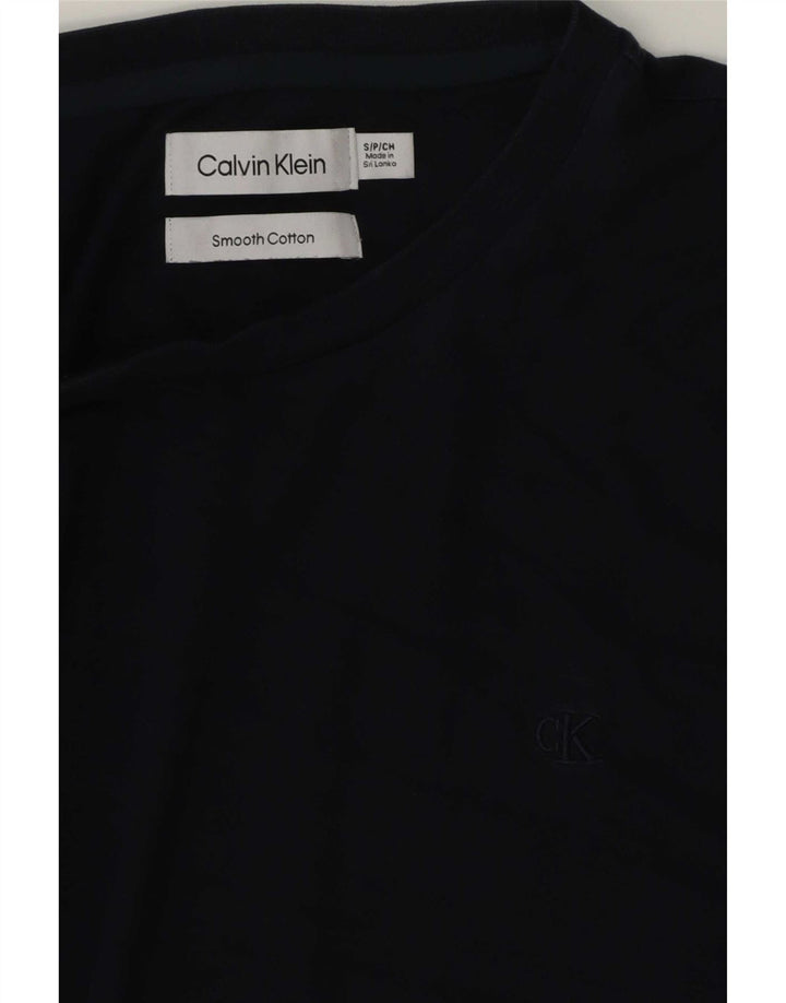 Calvin Klein Herren T-Shirt Top Small Marineblau Baumwolle