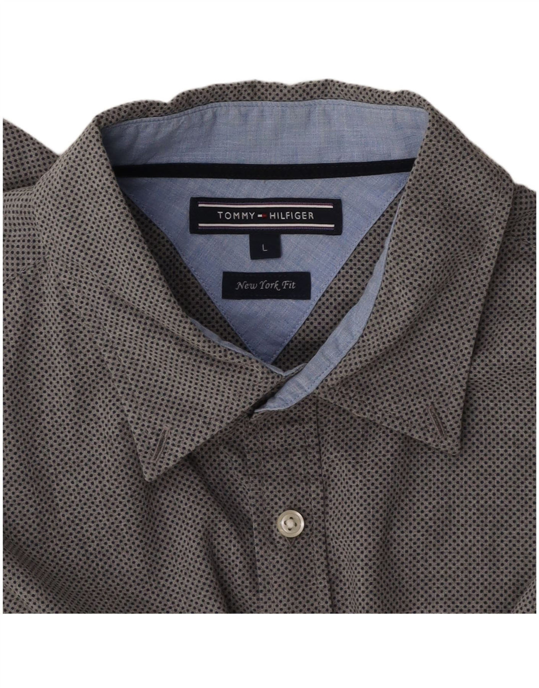 TOMMY HILFIGER Herren New York Fit Hemd, groß, grau gefleckt
