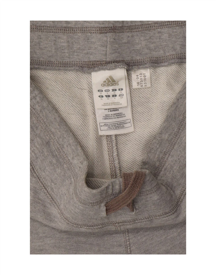 ADIDAS Damen Trainingshose UK 10 Small Graue Baumwolle