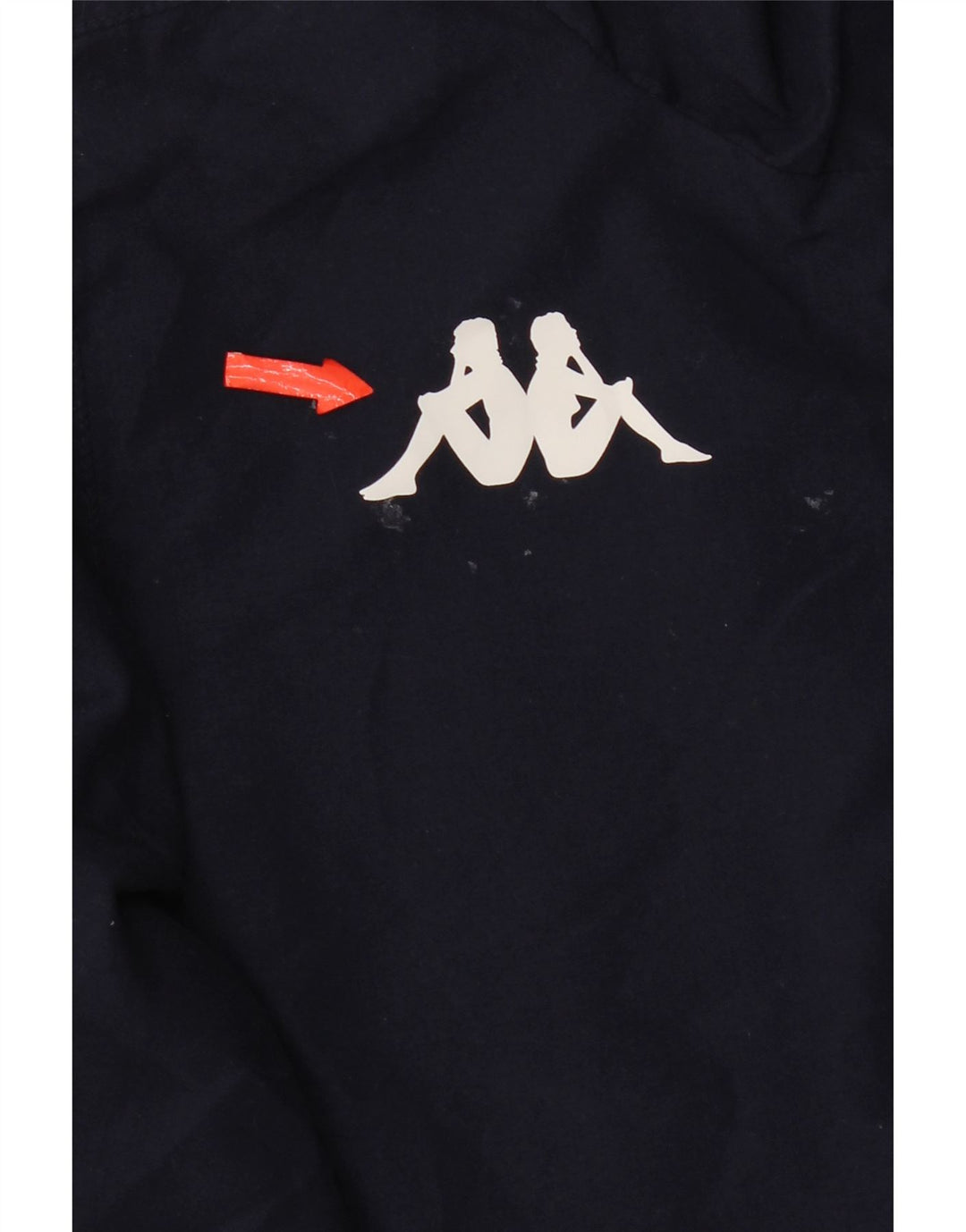 Kappa Jungen-Windbreaker-Jacke mit Grafik, 11–12 Jahre, marineblaues Polyester