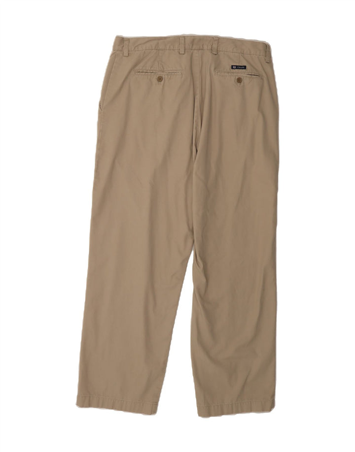 CHAPS Mens Straight Chino Trousers W36 L30 Beige Cotton Vintage Chaps and Second-Hand Chaps from Messina Hembry 