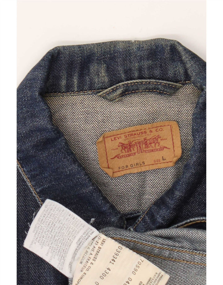 Levi's Jeansjacke für Mädchen, 11–12 Jahre, groß, marineblau, Baumwolle