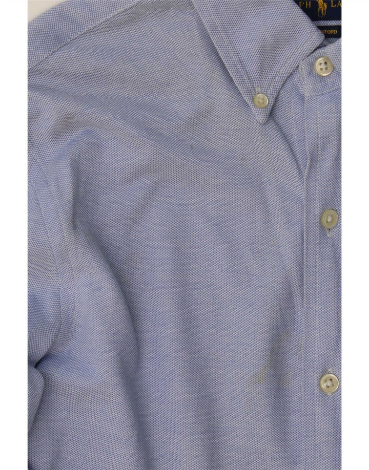 Ralph Lauren Herren-Hemd, klein, aus blauer Baumwolle