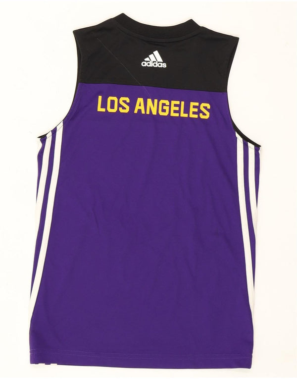 Adidas Los Angeles Grafik-Trägershirt für Jungen, 9–10 Jahre, Lila, Farbblock