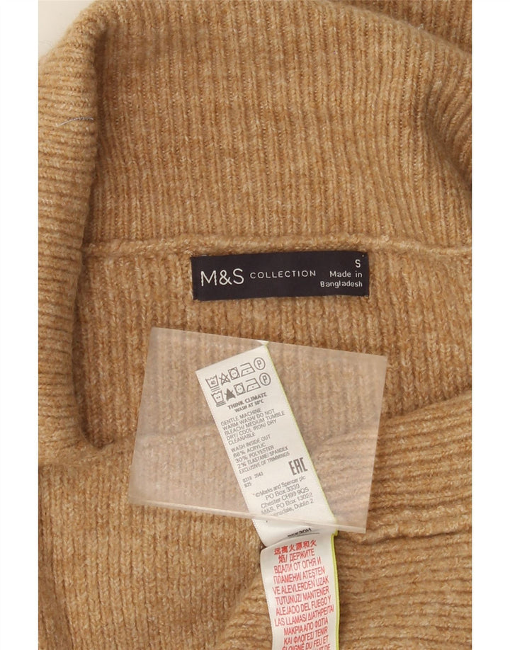 Marks & Spencer Damen Longline Open Cardigan Pullover UK 10 Small Braun