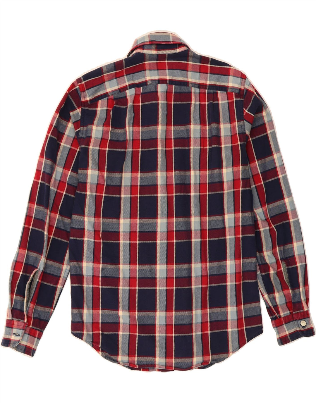 J. CREW Mens Flannel Shirt XS Navy Blue Check Cotton Vintage J. Crew and Second-Hand J. Crew from Messina Hembry 