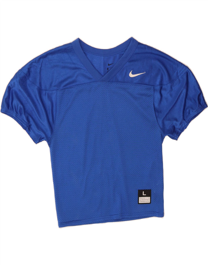 NIKE Girls T-Shirt Top 13-14 Years Large Blue Polyester Vintage Nike and Second-Hand Nike from Messina Hembry 