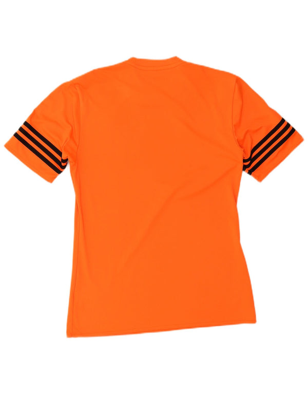 ADIDAS Herren Climalite T-Shirt Top Small Orange Polyester