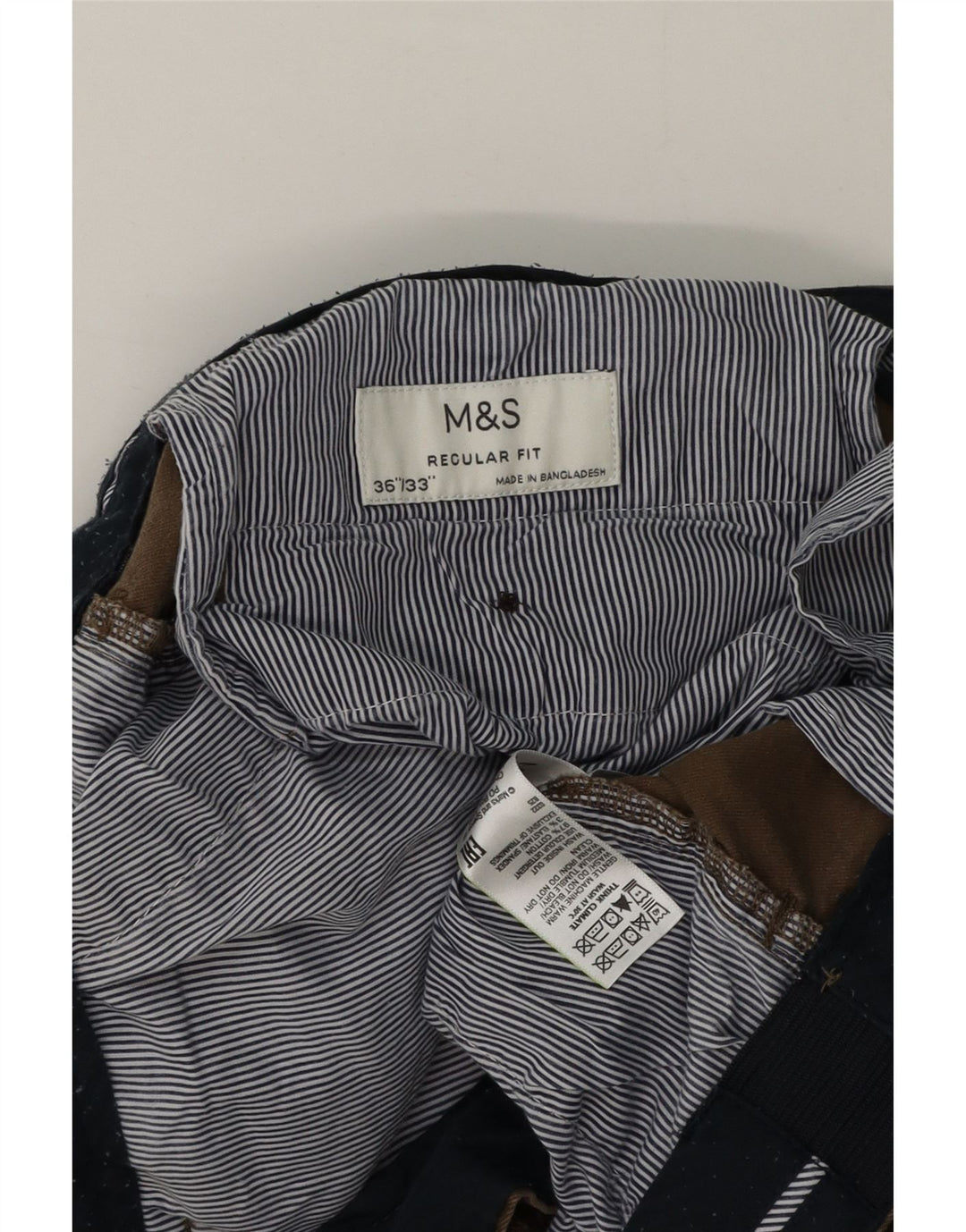Marks & Spencer Herren-Chinohose mit normaler Passform, B36 L33, braune Baumwolle