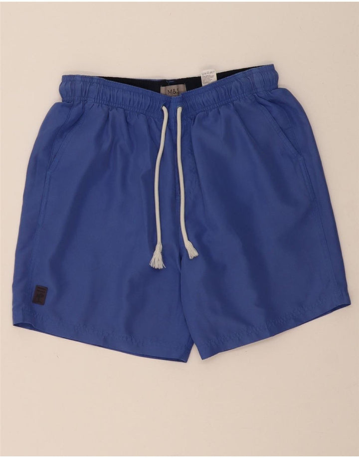 MARKS & SPENCER Mens Swimming Shorts Medium Blue Polyester Vintage Marks & Spencer and Second-Hand Marks & Spencer from Messina Hembry 