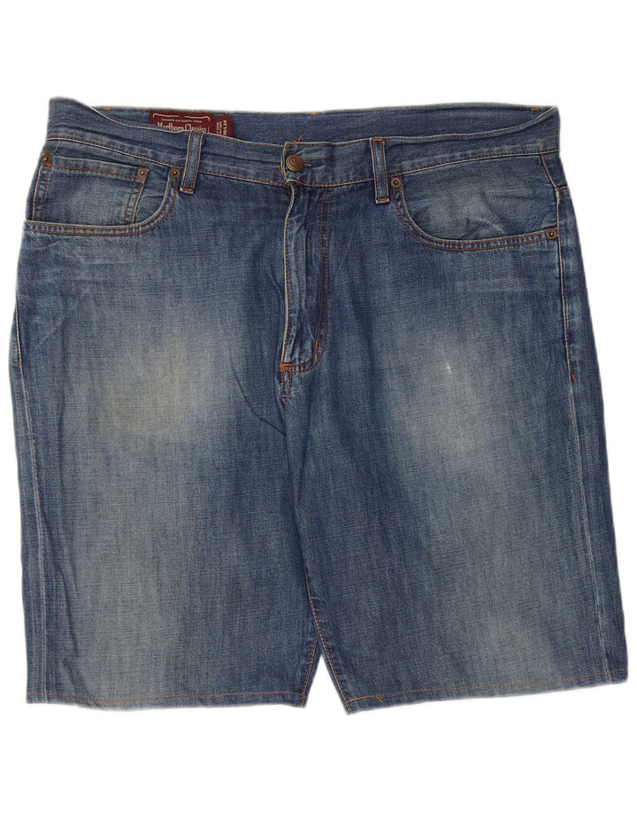Marlboro Classics Herren-Jeansshorts W36, große blaue Baumwolle