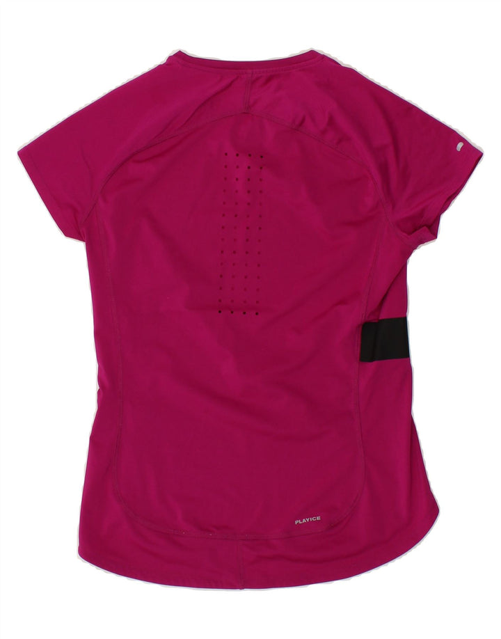 REEBOK Womens T-Shirt Top UK 8/10 Small Pink Polyester Vintage Reebok and Second-Hand Reebok from Messina Hembry 