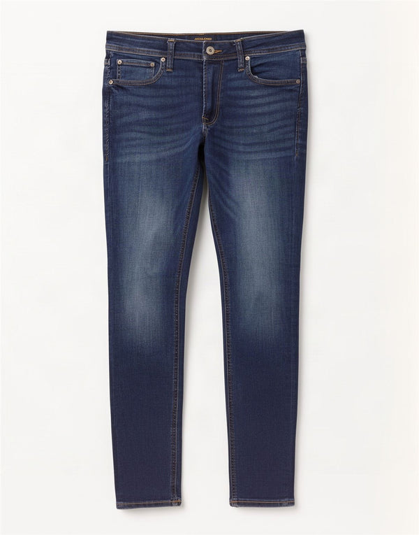 Jack & Jones Mens Liam Skinny Jeans W32 L32 Blue Cotton