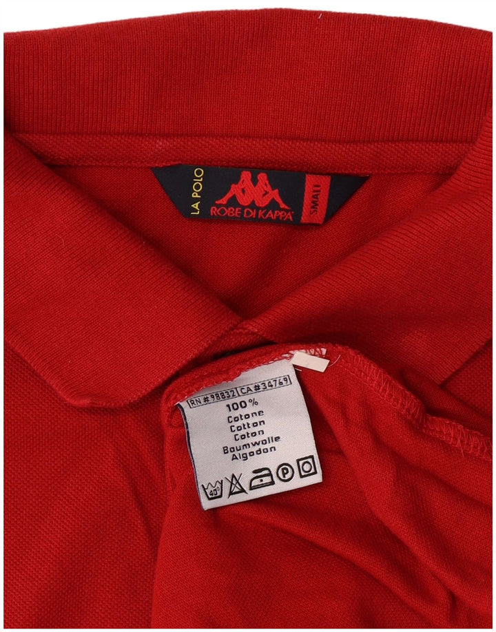 Kappa Herren-Poloshirt, klein, rote Baumwolle