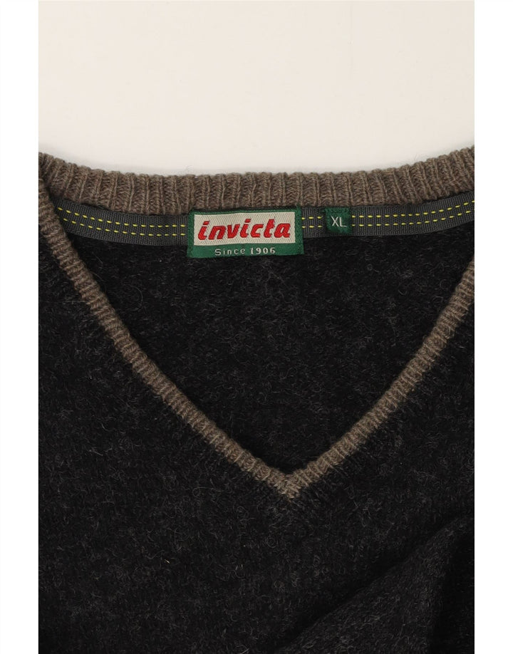 Invicta Damen-Pullover mit V-Ausschnitt, Gr. 18, XL, Schwarz