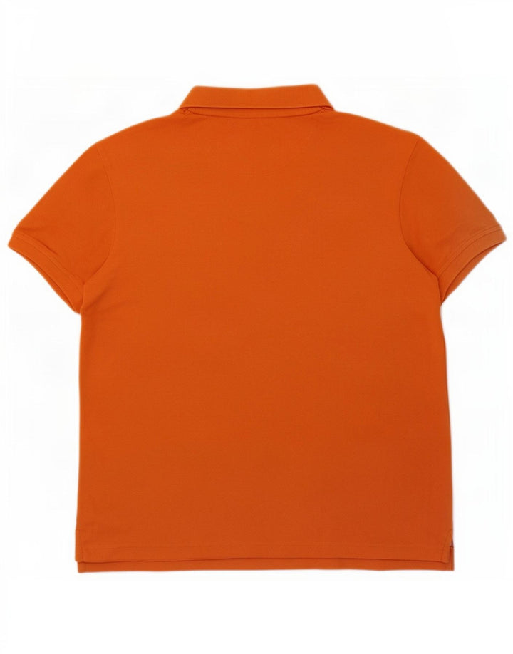 Lyle & Scott Herren-Poloshirt aus mitteloranger Baumwolle