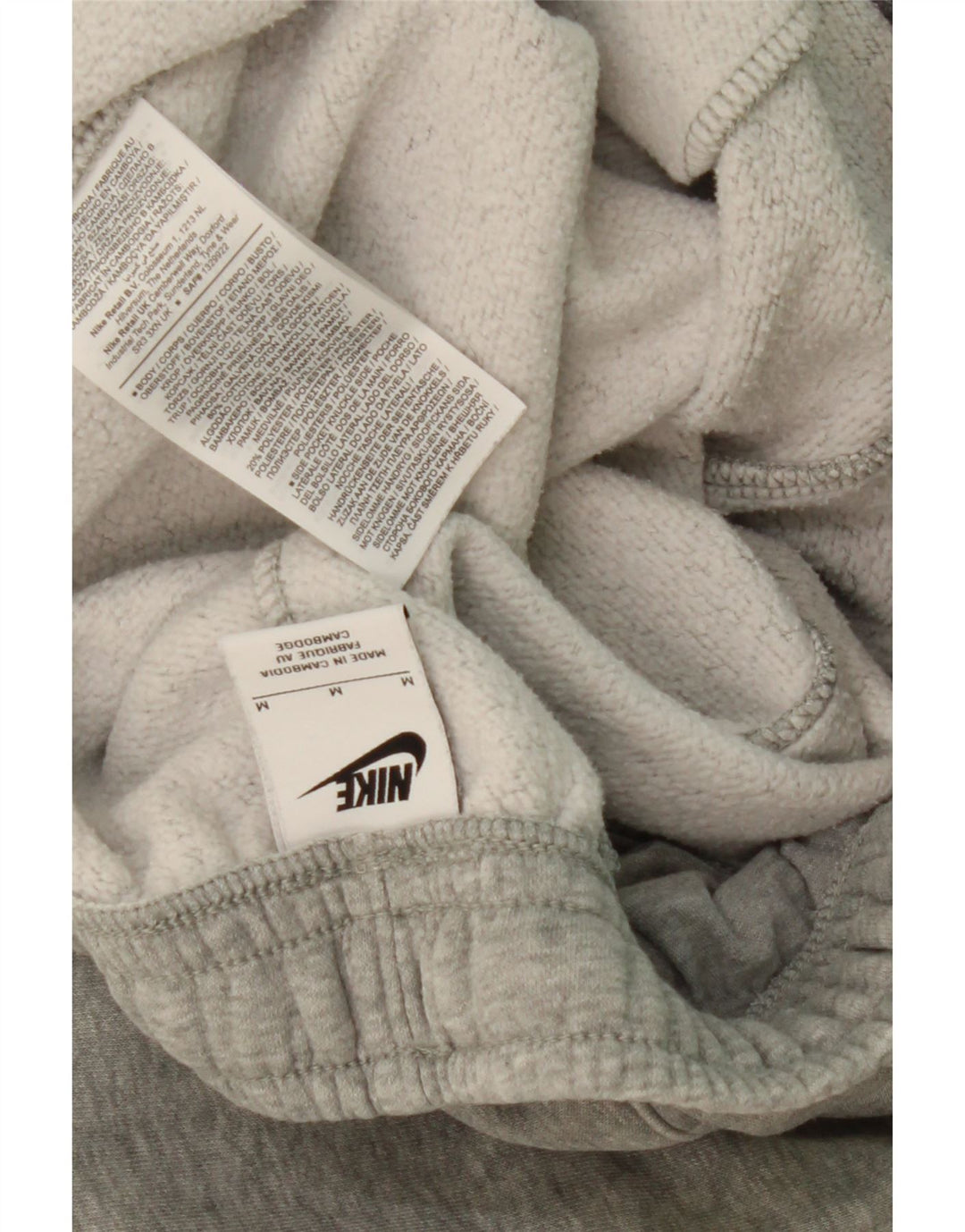 NIKE Herren-Trainingshose, Jogginghose, mittelgraue Baumwolle