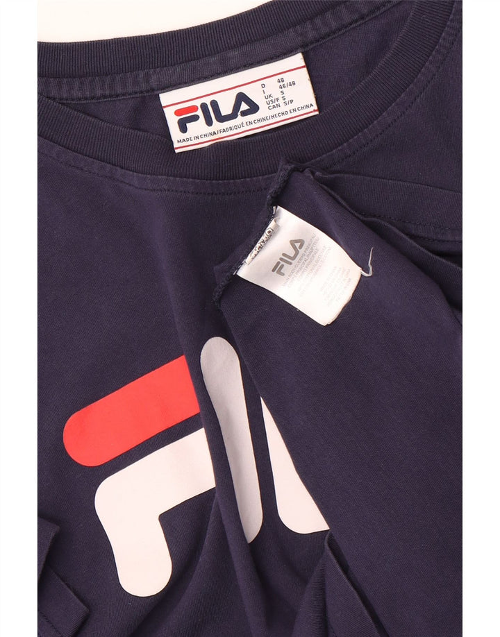 FILA Herren-T-Shirt mit Grafik, Größe S, marineblau, Baumwolle