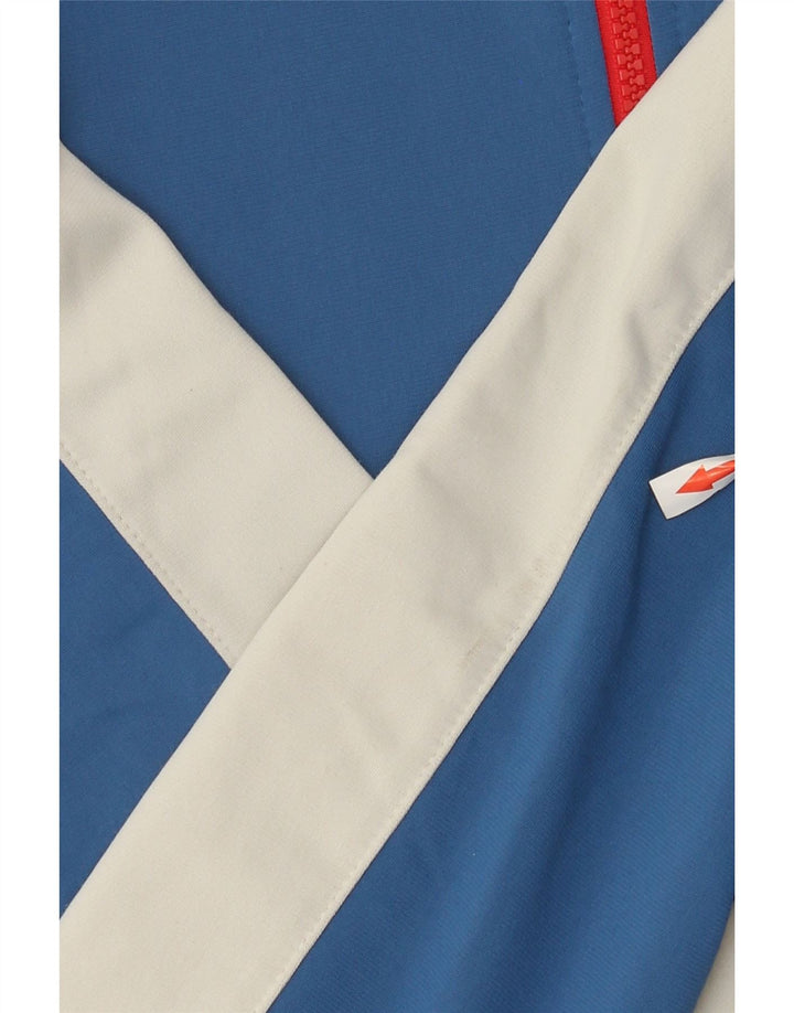 Nike Herren-Trainingsanzugoberteil, XS, blaues Colourblock-Polyester