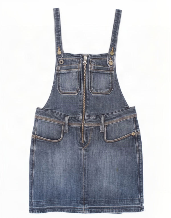 Levi's Latzhosen-Jeansrock für Mädchen, 7–8 Jahre, W22, blaue Baumwolle