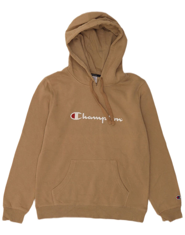 Champion Womens Graphic Hoodie Pullover UK 18 XL Braun Baumwolle