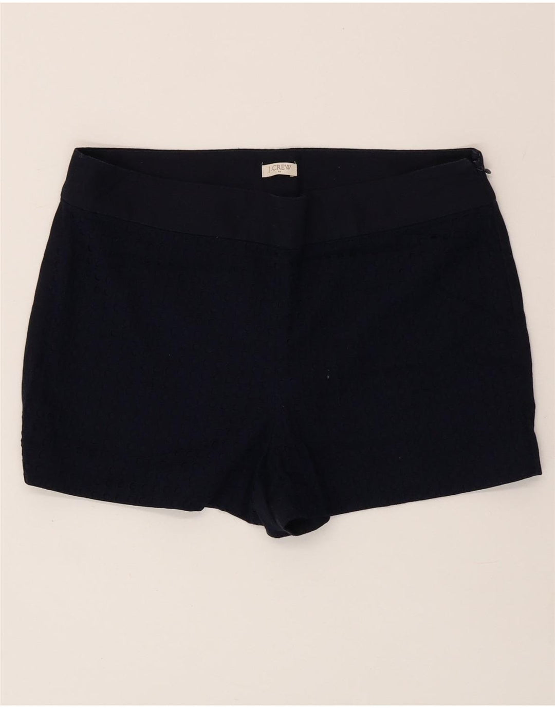 J. Crew Damen Hotpants US 10 Large W32 Marineblaue Baumwolle