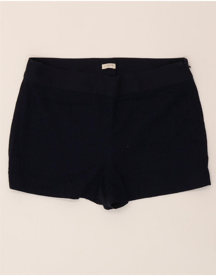 J. Crew Damen Hotpants US 10 Large W32 Marineblaue Baumwolle