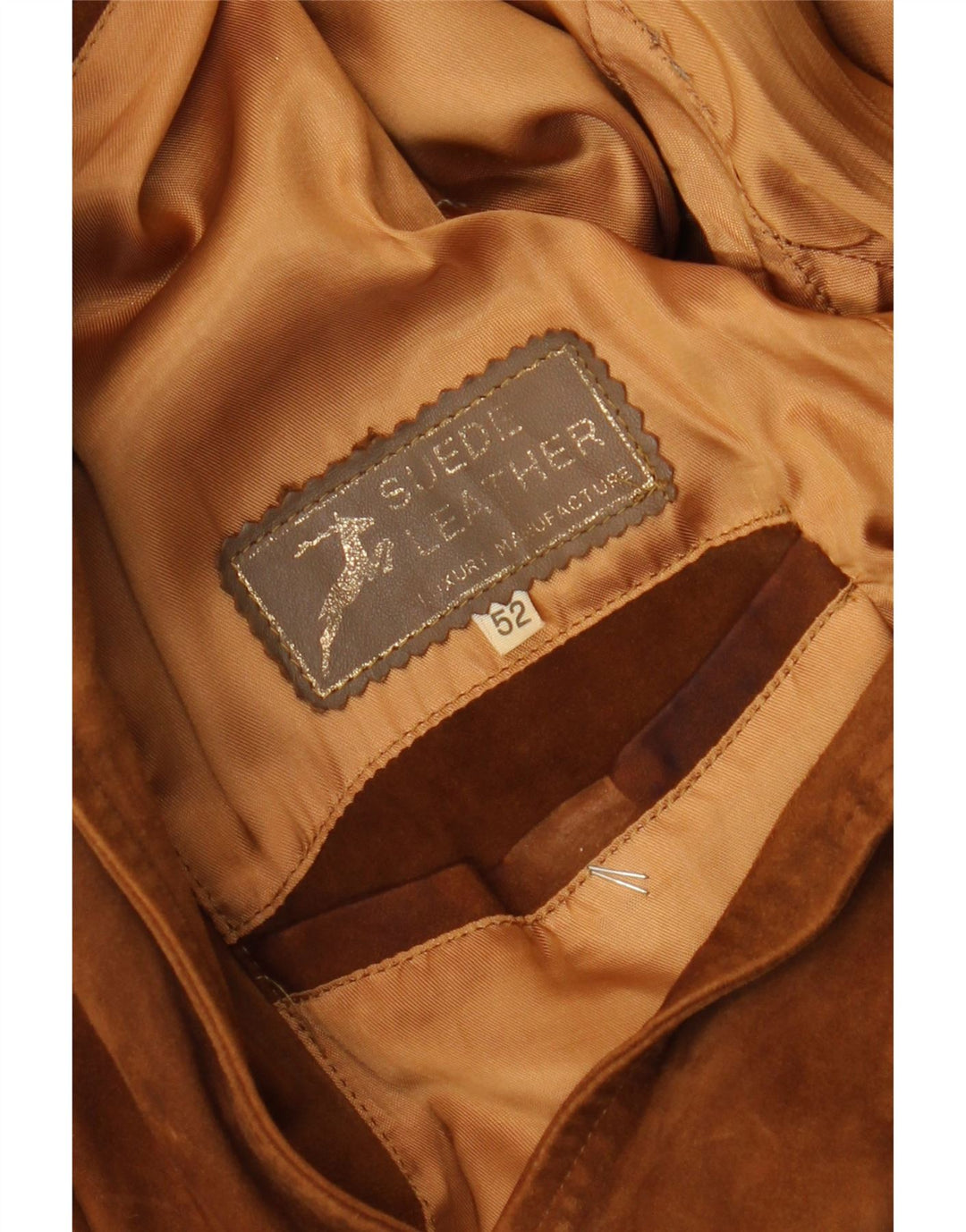 Vintage Damen Wildlederjacke IT 52 2XL Braunes Wildleder