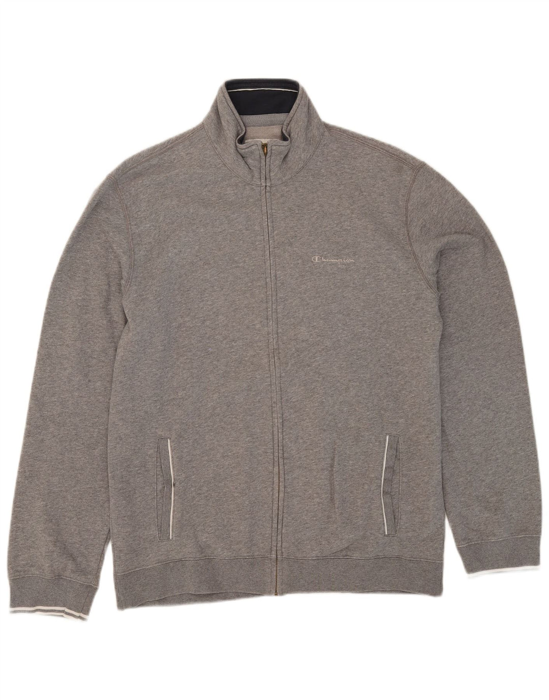 CHAMPION Herren-Trainingsanzugoberteil, XL, grau gefleckte Baumwolle