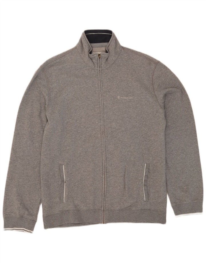 CHAMPION Herren-Trainingsanzugoberteil, XL, grau gefleckte Baumwolle