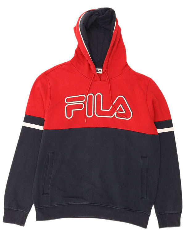 Fila Herren-Kapuzenpullover mit Grafik, klein, rot, Farbblock