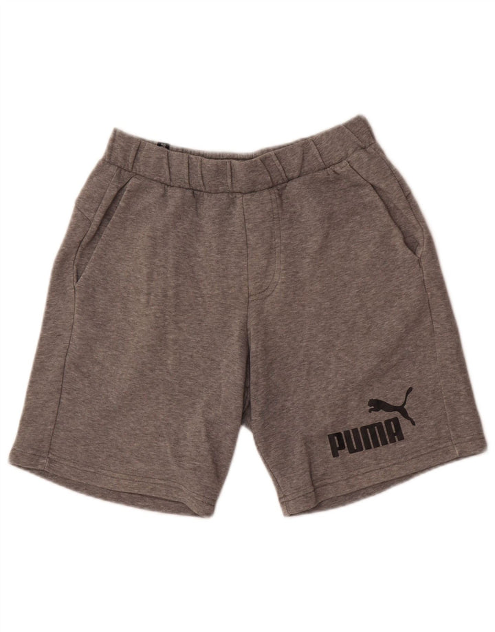 Puma Herren Graphic Sport Shorts Small Grau gefleckte Baumwolle