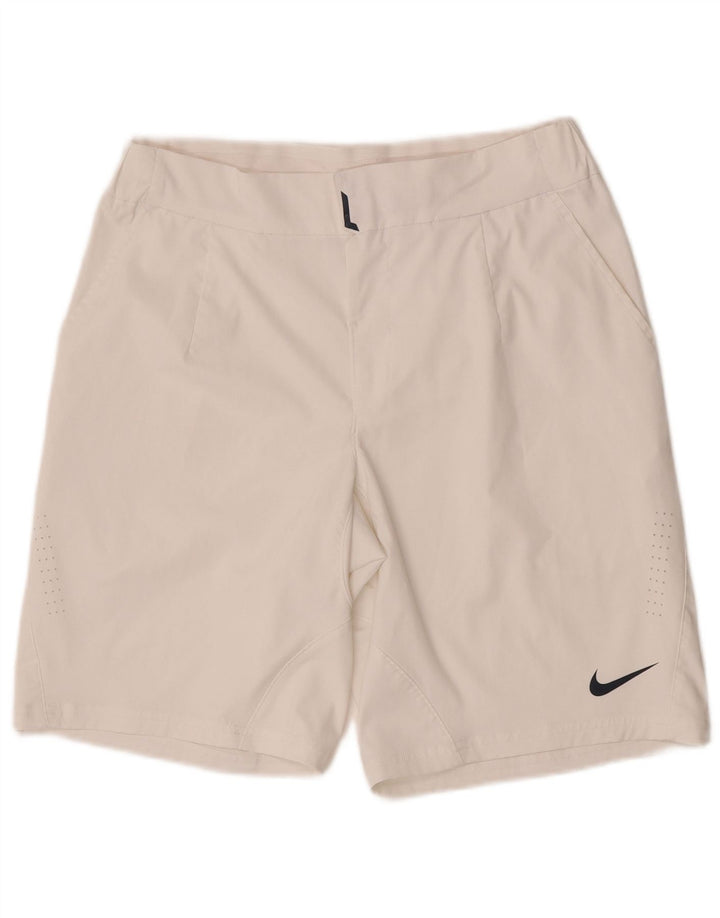 Nike Herren Dri Fit Chino Shorts Medium W30 Weiß Polyester