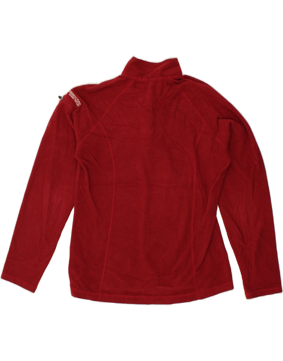 L.L.BEAN Womens Zip Neck Fleece Jumper UK 14 Medium Red Polyester Vintage L.L.Bean and Second-Hand L.L.Bean from Messina Hembry 