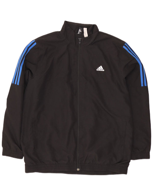 Adidas Herren Trainingsanzug Top Jacke UK 48/50 XL Schwarz Polyester