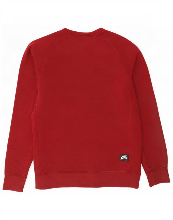 Nike Mens Sweatshirt Jumper Large Burgundy Cotton