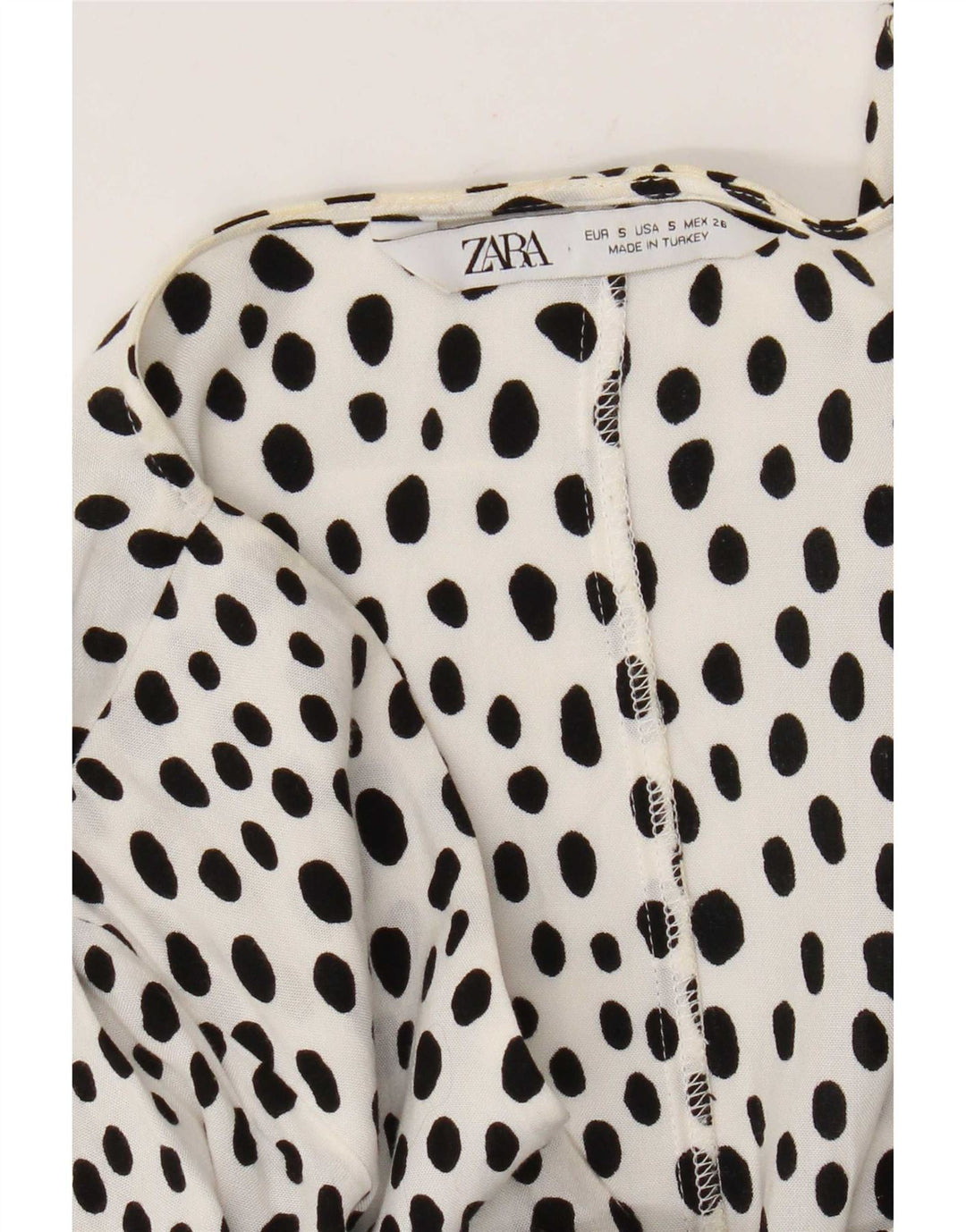 Zara Damen A-Linien-Kleid UK 10 Small Weiß meliert